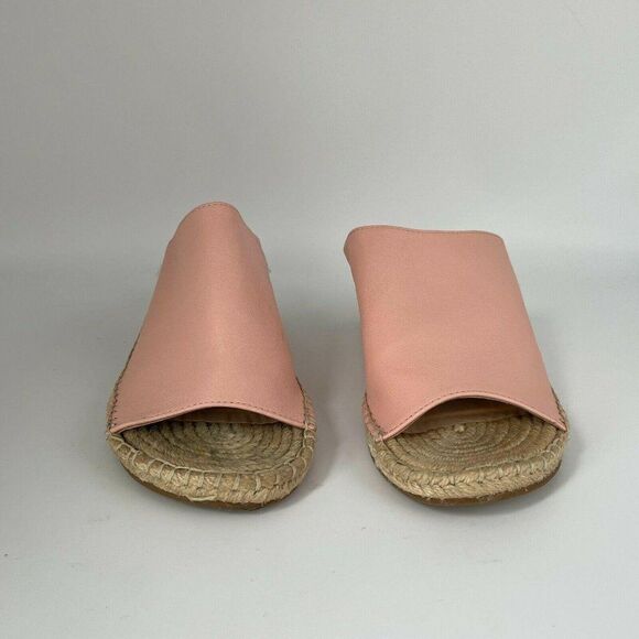 Matt & Nat Alo Pink Leather Slip On Espadrille Women 6 Clog Mules Wedge Slip On - Picture 2 of 10